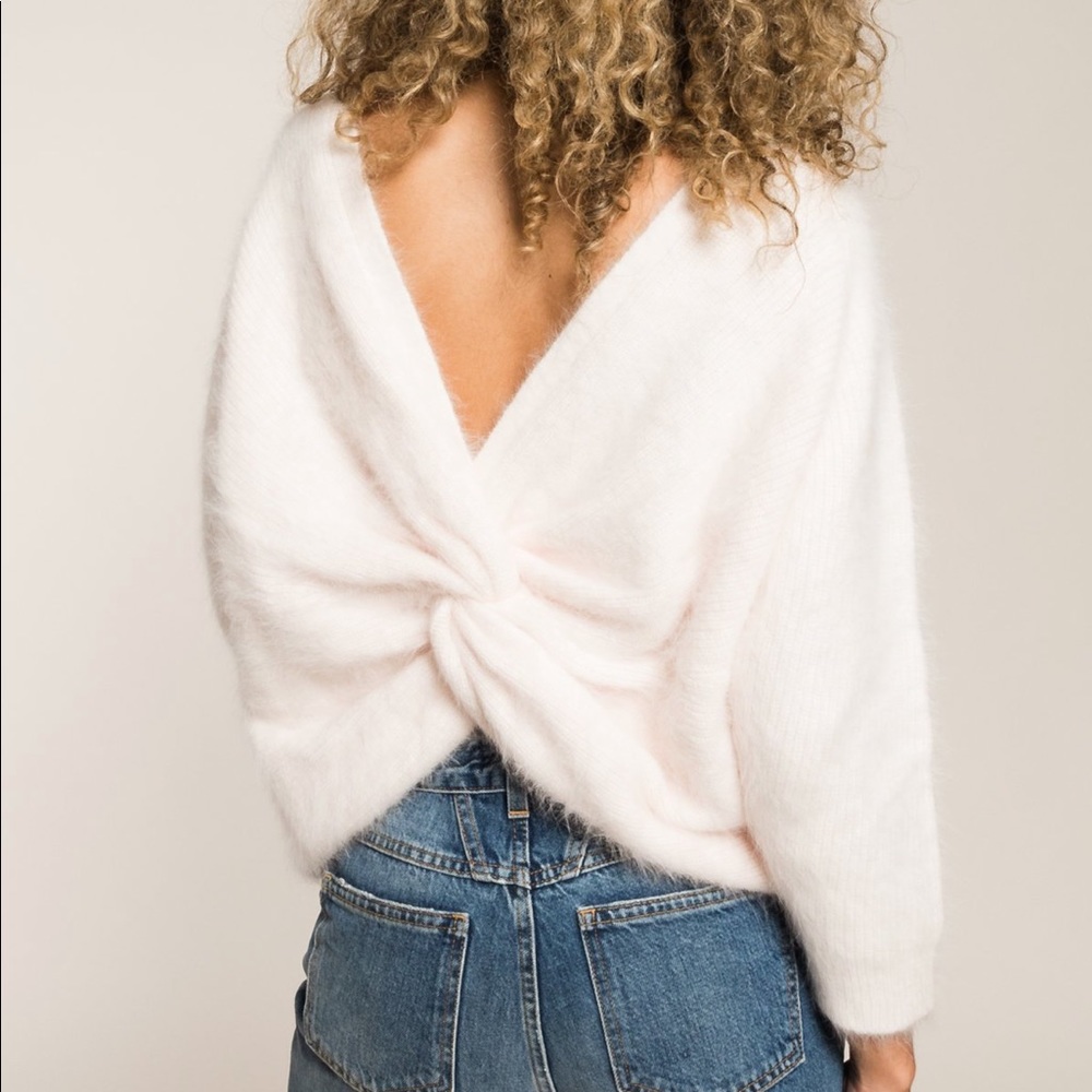 BASH Paris - Barmy Sweater light pink angora blend